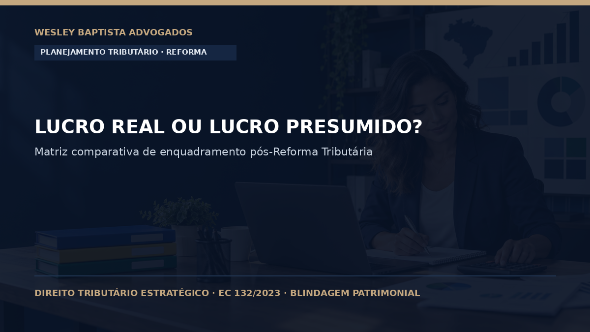 Lucro Real ou Lucro Presumido após a Reforma Tributária: Como Recalcular seu Enquadramento