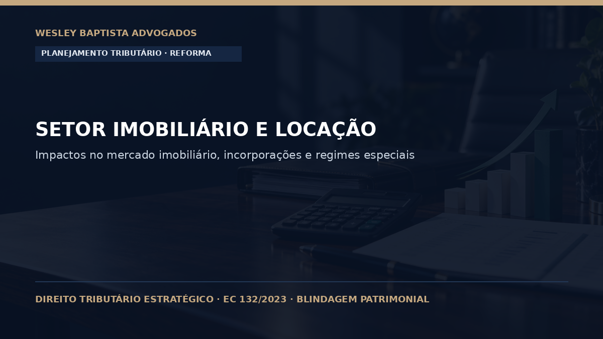Planejamento Tributário para o Setor Imobiliário e Locação com o Novo IVA Dual