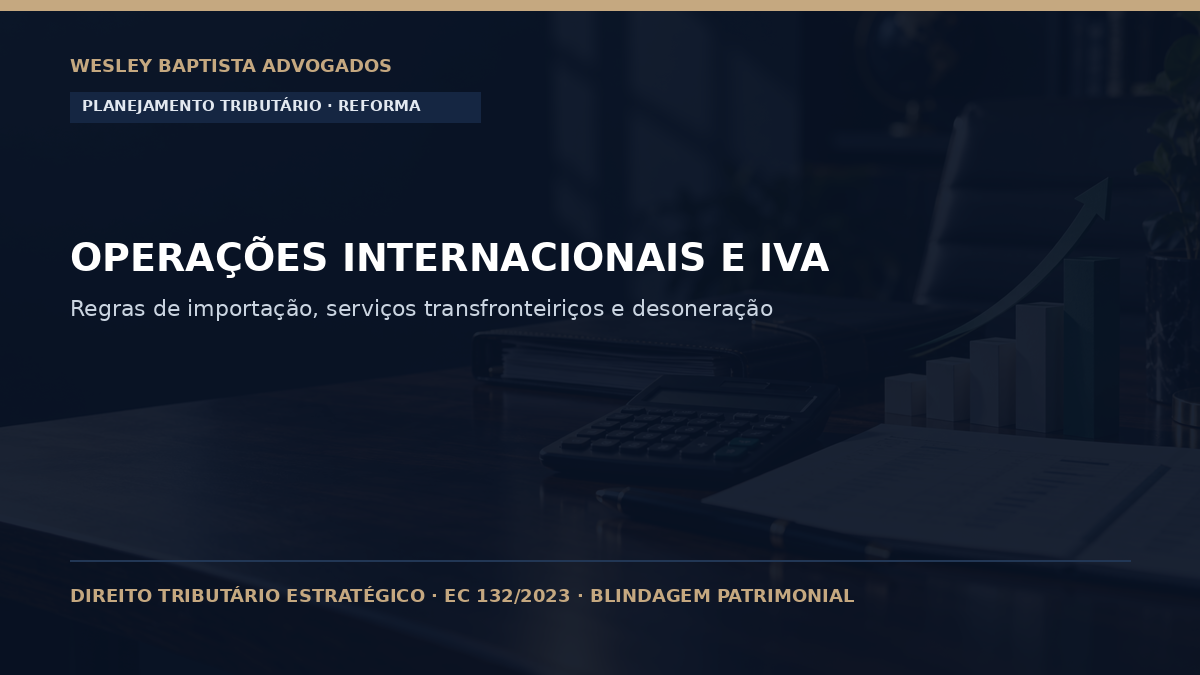 Planejamento Tributário Internacional e Importação sob as Novas Regras do IVA Brasileiro